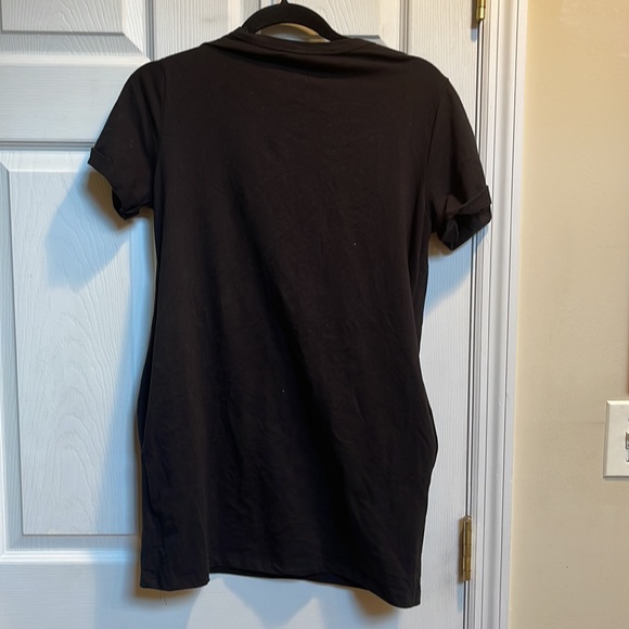 Better Be black small  with white tie up lace front short sleeve dress nwt - Picture 3 of 3